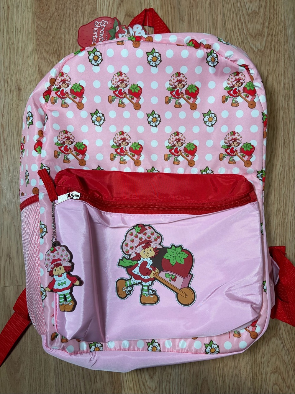 Strawberry Shortcake 16” Backpack with Charm.